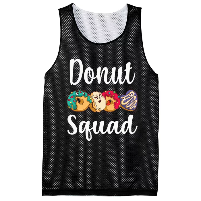 Donut Squad Funny Donut Lover Mesh Reversible Basketball Jersey Tank