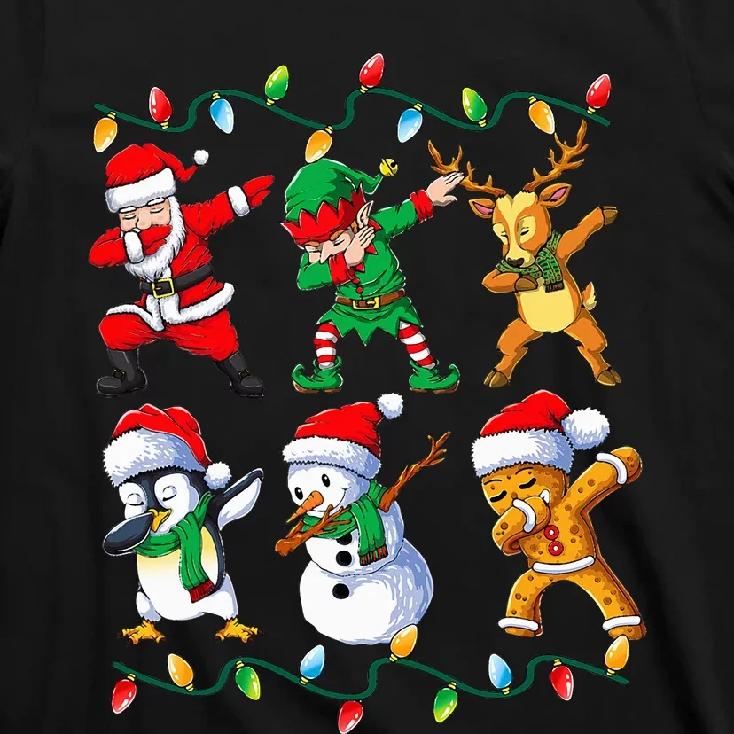 Dabbing Santa Friends Xmas Gifts Kids Christmas T-Shirt