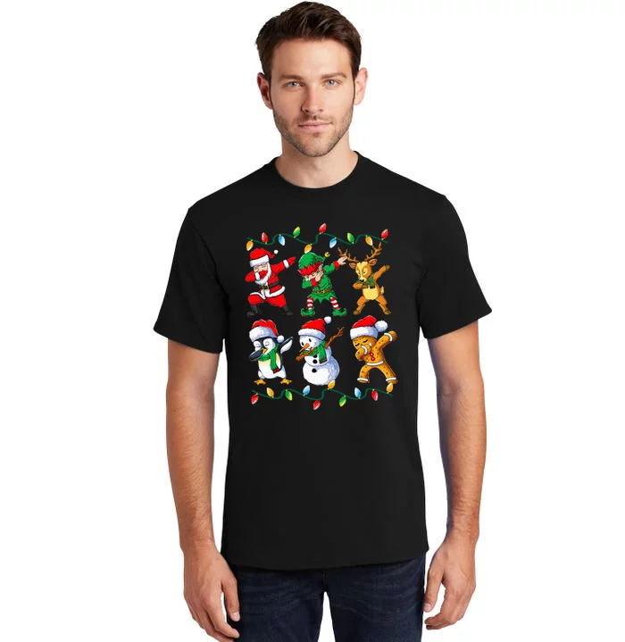 Dabbing Santa Friends Xmas Gifts Kids Christmas Tall T-Shirt