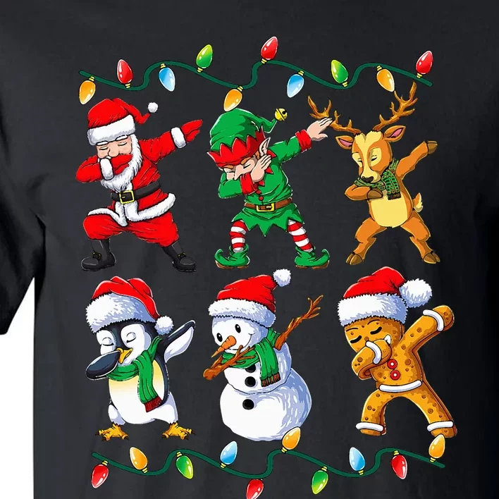 Dabbing Santa Friends Xmas Gifts Kids Christmas Tall T-Shirt