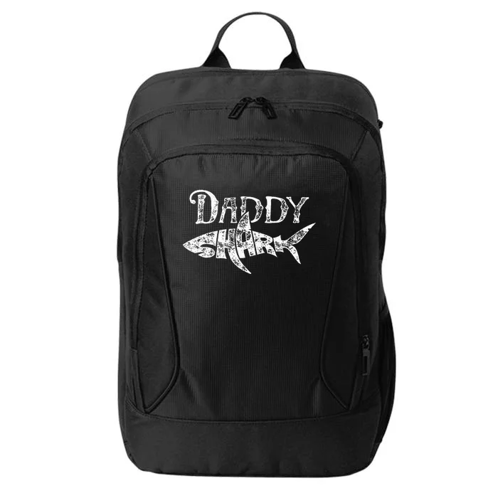 Daddy Shark Fathers Day Gifts Family Matching Dad City Backpack