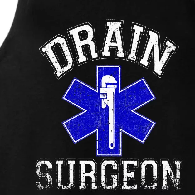 Drain Surgeon Funny Plumber And Pipefitter Ladies Tri-Blend Wicking Tank