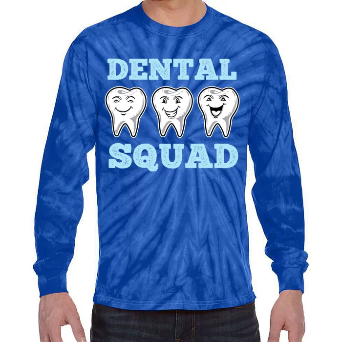 Dental Squad For Dental Assistant Funny Gift Tie-Dye Long Sleeve Shirt