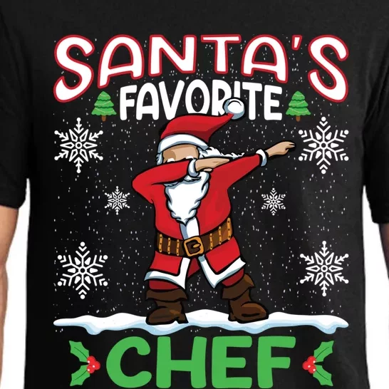 Dab Santas Favorite Chef Christmas Santa Dabbing Gift Pajama Set