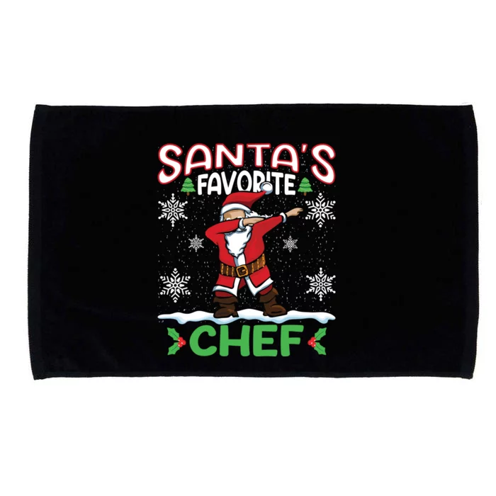 Dab Santas Favorite Chef Christmas Santa Dabbing Gift Microfiber Hand Towel