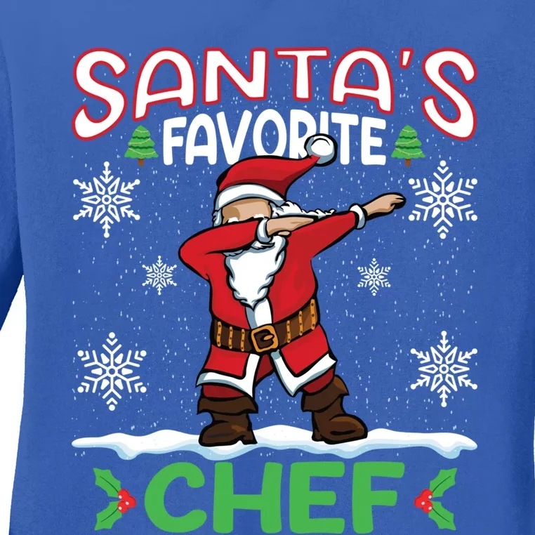 Dab Santas Favorite Chef Christmas Santa Dabbing Gift Ladies Long Sleeve Shirt