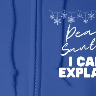 Dear Santa Funny Christmas Holiday Gift Designs Xmas Gift Full Zip Hoodie