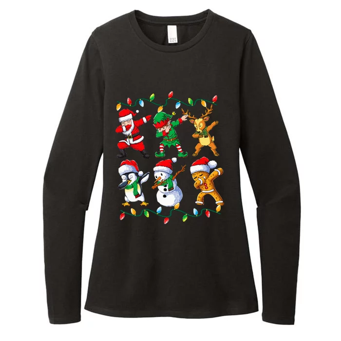 Dabbing Santa Friends Xmas Gifts Christmas Womens CVC Long Sleeve Shirt