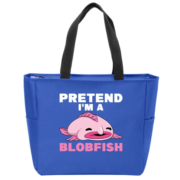 Deep Sea Fish Sea Animal Pretend Im A Blobfish Cool Gift Zip Tote Bag