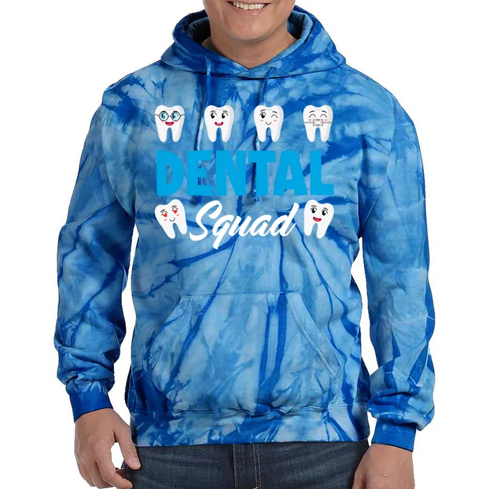 Dental Squad Funny Dental Assistant Dental Hygienist Gift Tie Dye Hoodie