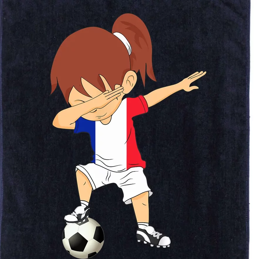 Dabbing Soccer France Jersey Girls French Football Platinum Collection Golf Towel