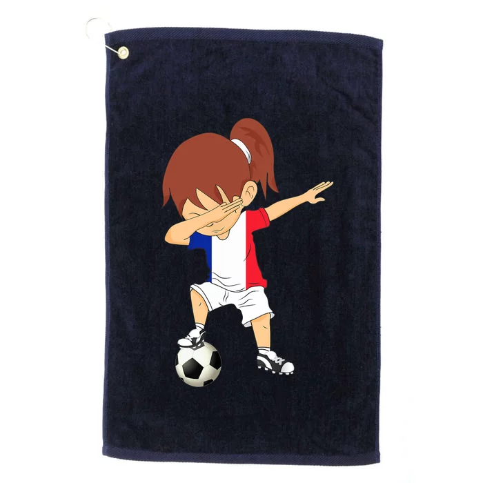 Dabbing Soccer France Jersey Girls French Football Platinum Collection Golf Towel