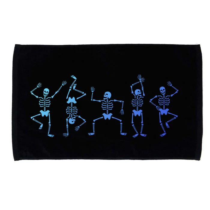 Dancing Skeletons Fun Halloween Pumpkin Spice Witch Graphic Gift Microfiber Hand Towel