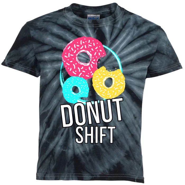 Donut Shift For Mttf Associates Doughnut Schedule Kids Tie-Dye T-Shirt