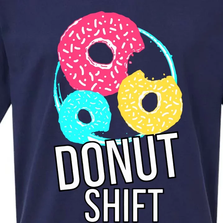 Donut Shift For Mttf Associates Doughnut Schedule Sueded Cloud Jersey T-Shirt