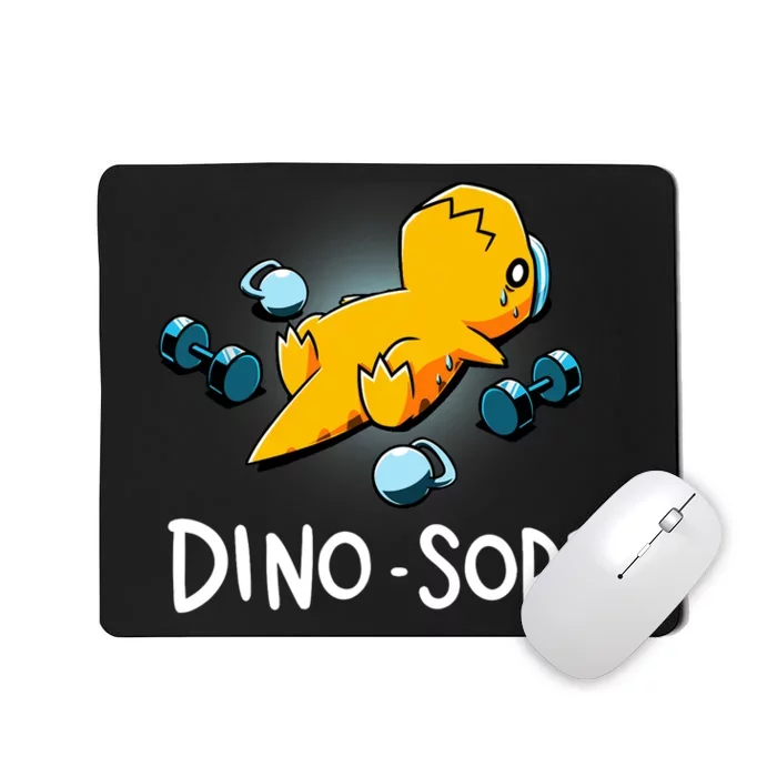 Dino Sore Funny Dinosaur Workout Gym Lifting Fitness Mousepad