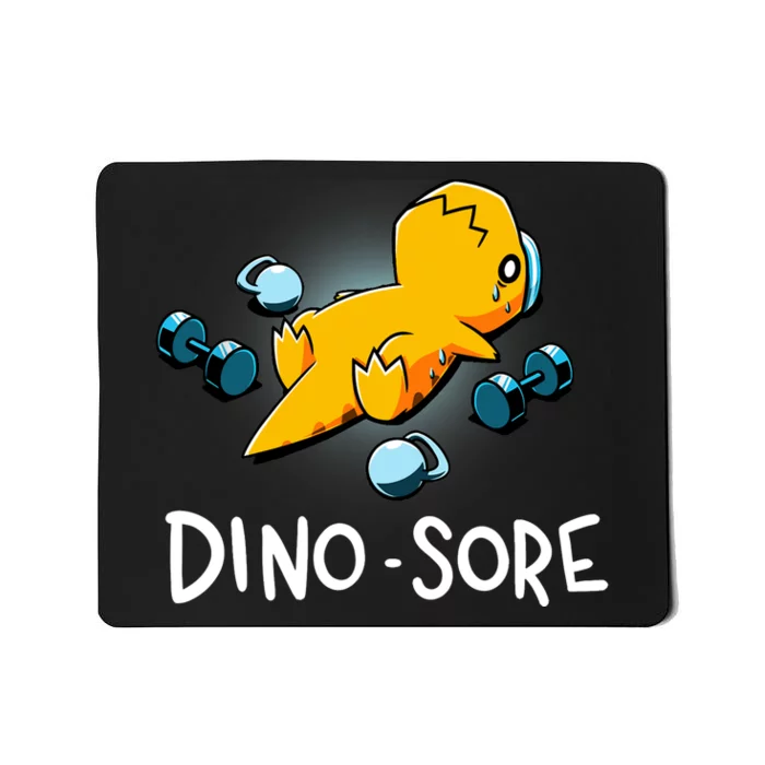 Dino Sore Funny Dinosaur Workout Gym Lifting Fitness Mousepad