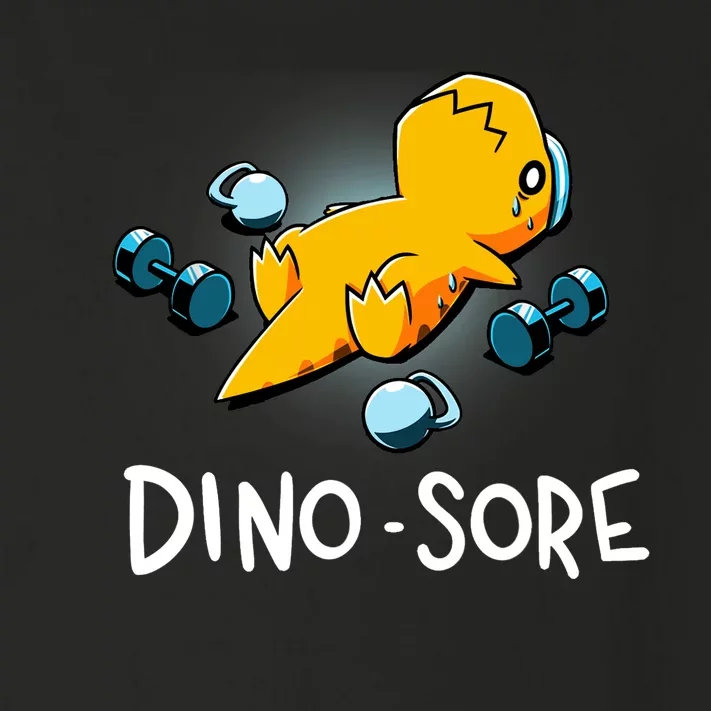 Dino Sore Funny Dinosaur Workout Gym Lifting Fitness Toddler Long Sleeve Shirt