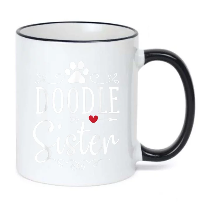 Doodle Sister Funny Doodle Lover Outfit Black Color Changing Mug