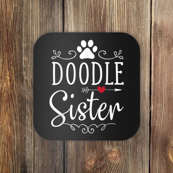 Doodle Sister Funny Doodle Lover Outfit Coaster