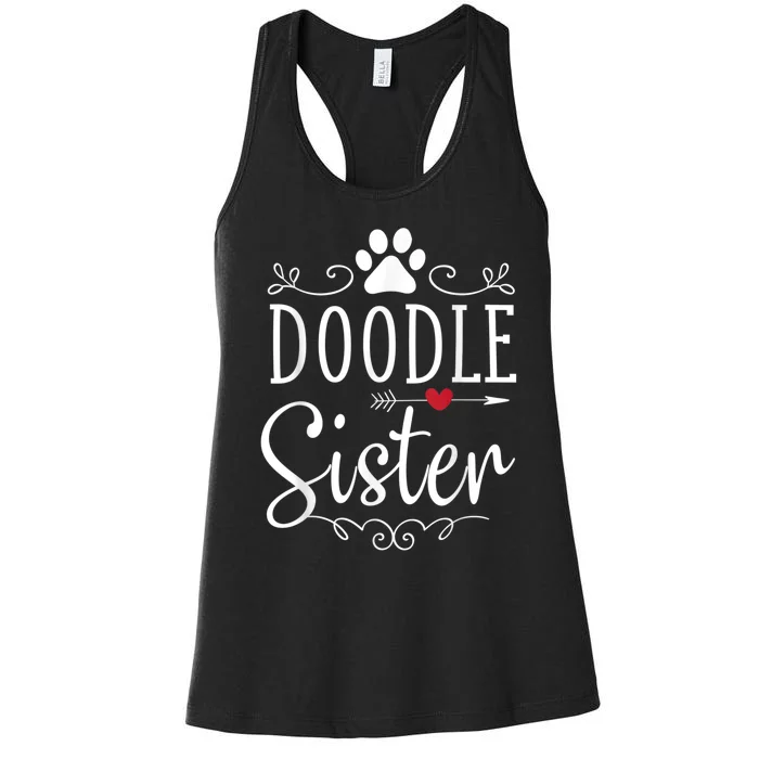 Doodle Sister Funny Doodle Lover Outfit Women's Racerback Tank