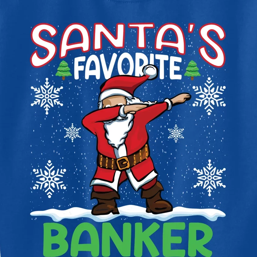 Dab SantaS Favorite Banker Christmas Santa Dabbing Cute Gift Kids Sweatshirt