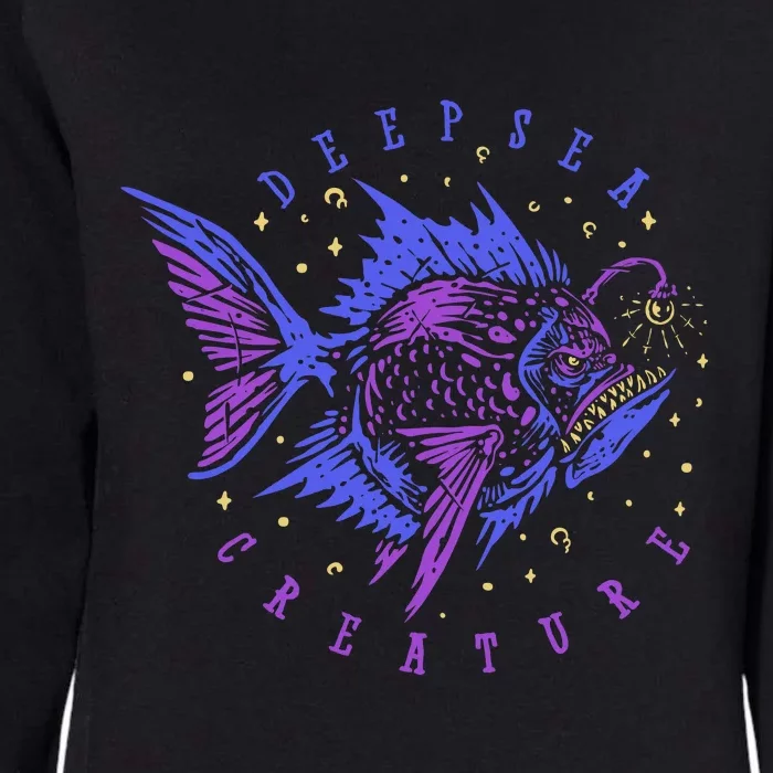 Deep Sea Fish Creature Womens California Wash Sweatshirt