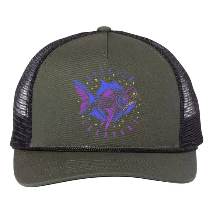 Deep Sea Fish Creature Retro Rope Trucker Hat Cap