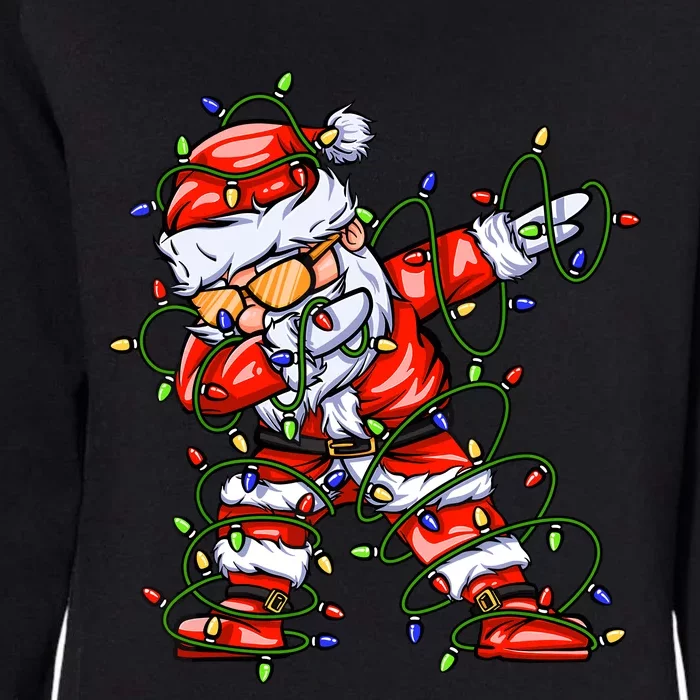 Dabbing Santa For Boy Girl Christmas Tree Lights Womens California Wash Sweatshirt