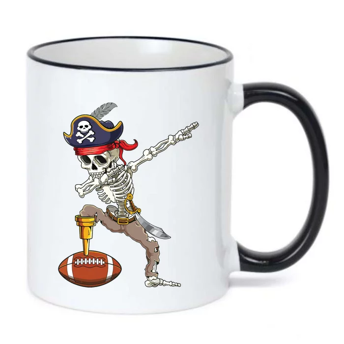 Dab Skeleton Funny Dabbing Skeleton Pirate Football Black Color Changing Mug