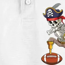 Dab Skeleton Funny Dabbing Skeleton Pirate Football Dry Zone Grid Performance Polo