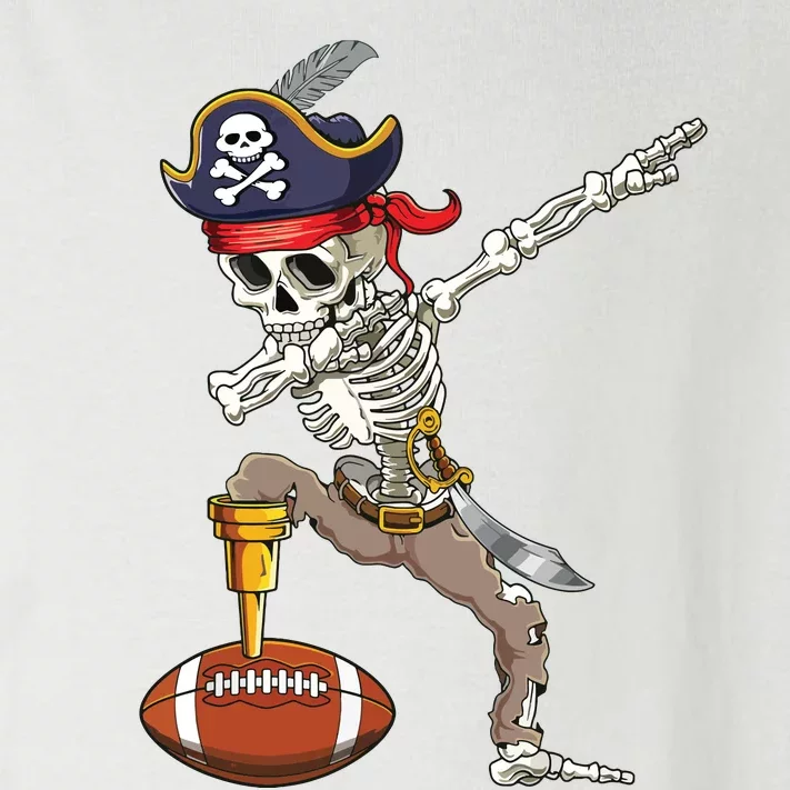 Dab Skeleton Funny Dabbing Skeleton Pirate Football Toddler Long Sleeve Shirt