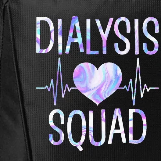 Dialysis Squad Funny Nephrology Hemodialysis Tech Nurse City Backpack