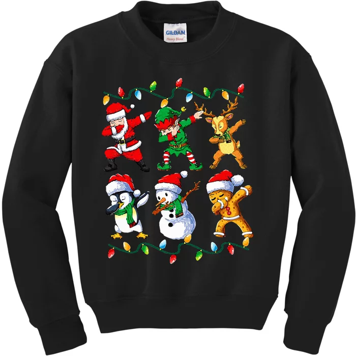 Dabbing Santa Friends Xmas Gifts Christmas Kids Sweatshirt