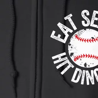 Dingers Seeds Funny Baseball Full Zip Hoodie