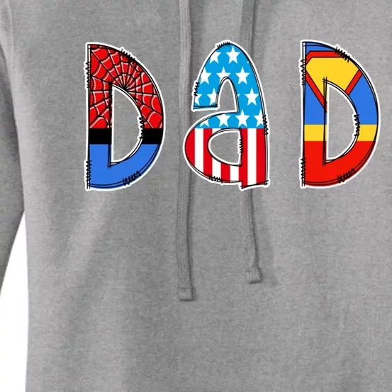 Dad Superhero Father's Day Gift Women's Pullover Hoodie