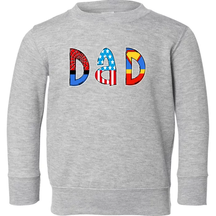 Dad Superhero Father's Day Gift Toddler Sweatshirt