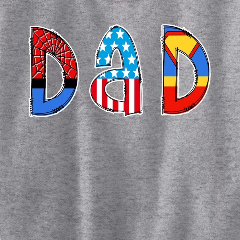 Dad Superhero Father's Day Gift Kids Sweatshirt