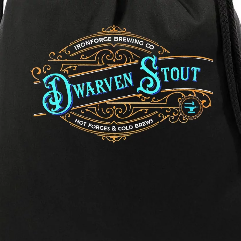 Dwarven Stout Funny Dwarf Beer Gamer Brewery Drawstring Bag