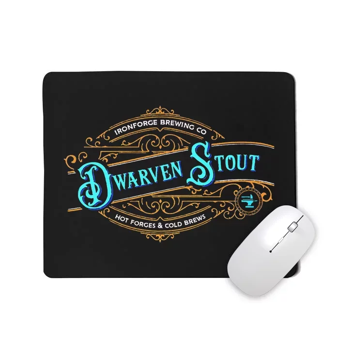 Dwarven Stout Funny Dwarf Beer Gamer Brewery Mousepad