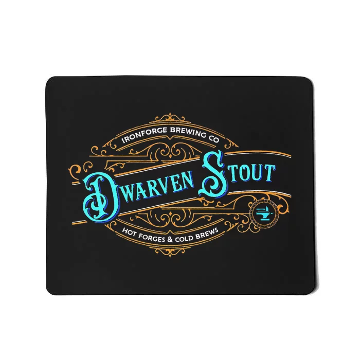 Dwarven Stout Funny Dwarf Beer Gamer Brewery Mousepad