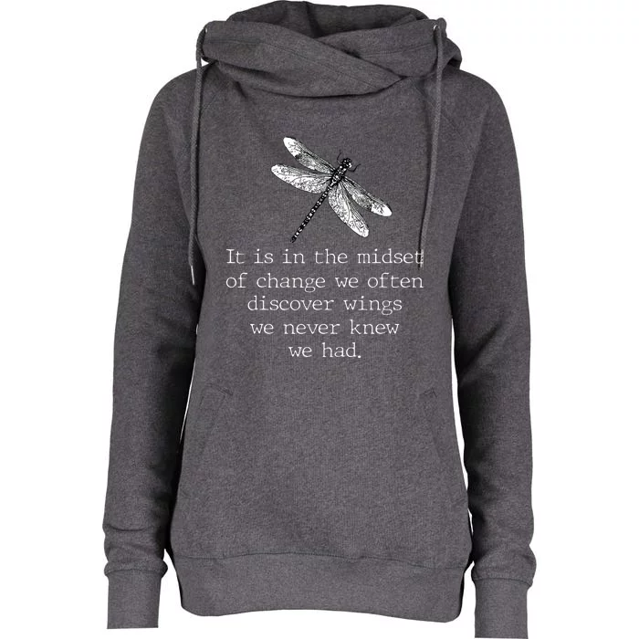 Dragonfly Spiritual Faith Dragonflies Lovers Womens Funnel Neck Pullover Hood