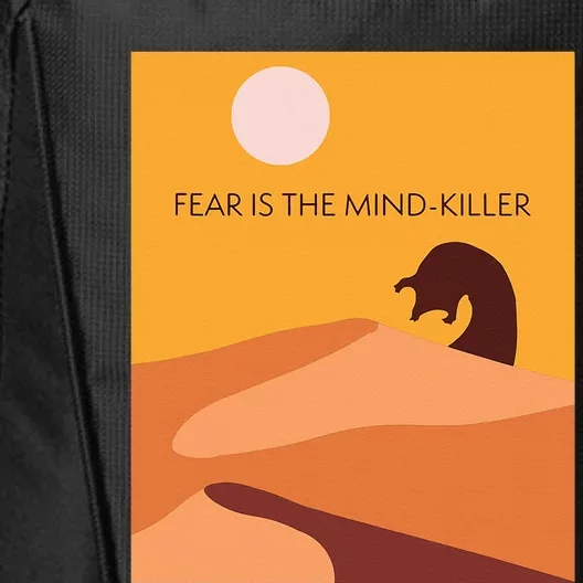 Dune Sci Fi Movie Minimalist Design Fear Is The Mind Killer City Backpack