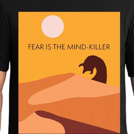 Dune Sci Fi Movie Minimalist Design Fear Is The Mind Killer Pajama Set