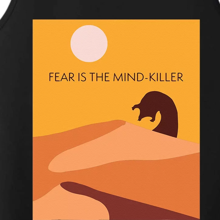 Dune Sci Fi Movie Minimalist Design Fear Is The Mind Killer Performance Tank