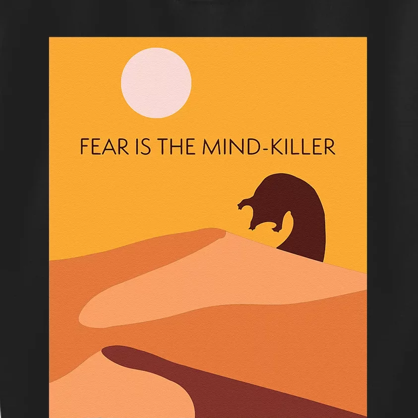 Dune Sci Fi Movie Minimalist Design Fear Is The Mind Killer Kids Sweatshirt