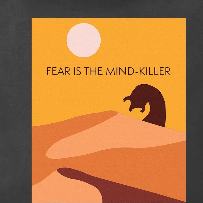 Dune Sci Fi Movie Minimalist Design Fear Is The Mind Killer Zip Tote Bag