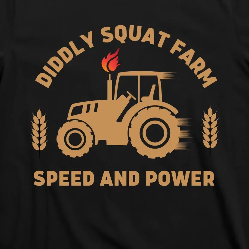 Diddly Squat Farm Speed And Power Tractor Design T-Shirt