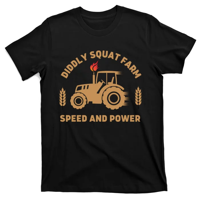 Diddly Squat Farm Speed And Power Tractor Design T-Shirt