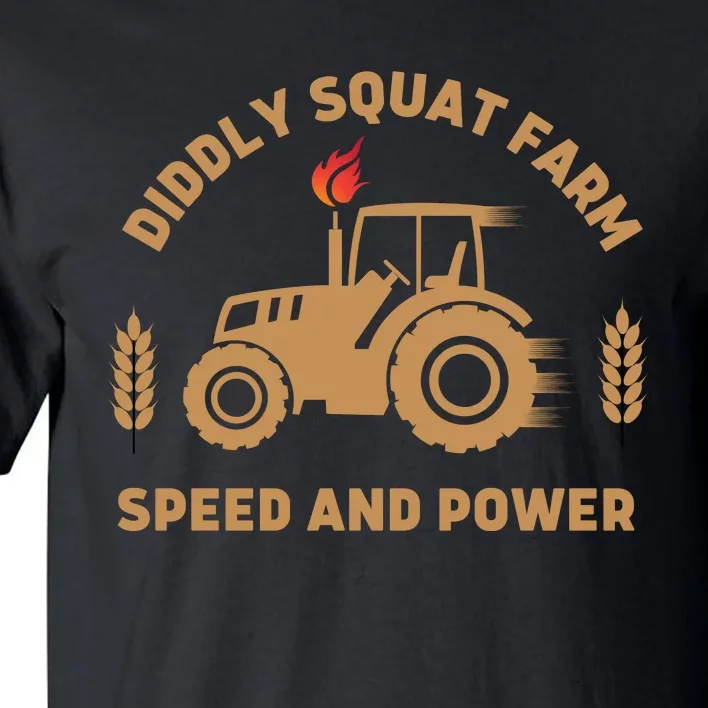 Diddly Squat Farm Speed And Power Tractor Design Tall T-Shirt